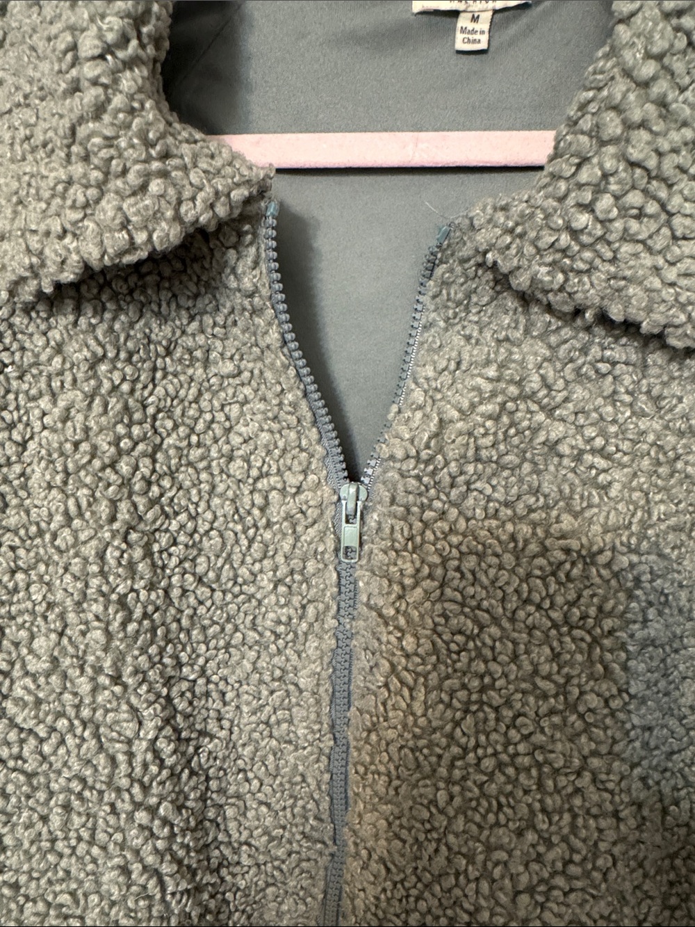 Kori Olive Sherpa Zip-Up Jacket - Picture 3 of 5